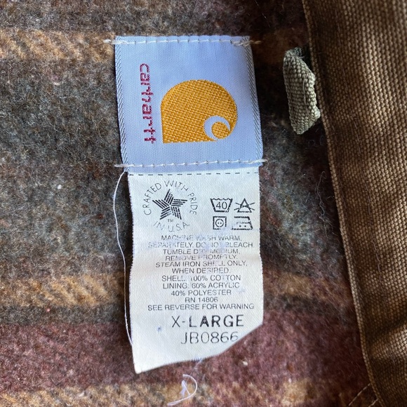 Vintage Rare Carhartt Olive JB0866 Blanket Lined Detroit Jacket - Picture 5 of 9